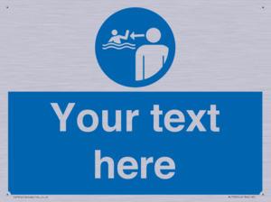 Custom mandatory keep children under supervision in the aquatic environment